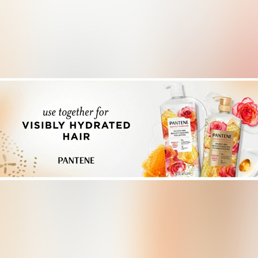 Pantene Essential Botanicals Moroccan Rose & Manuka Honey Shampoo + Conditioner - Picture 9 of 12